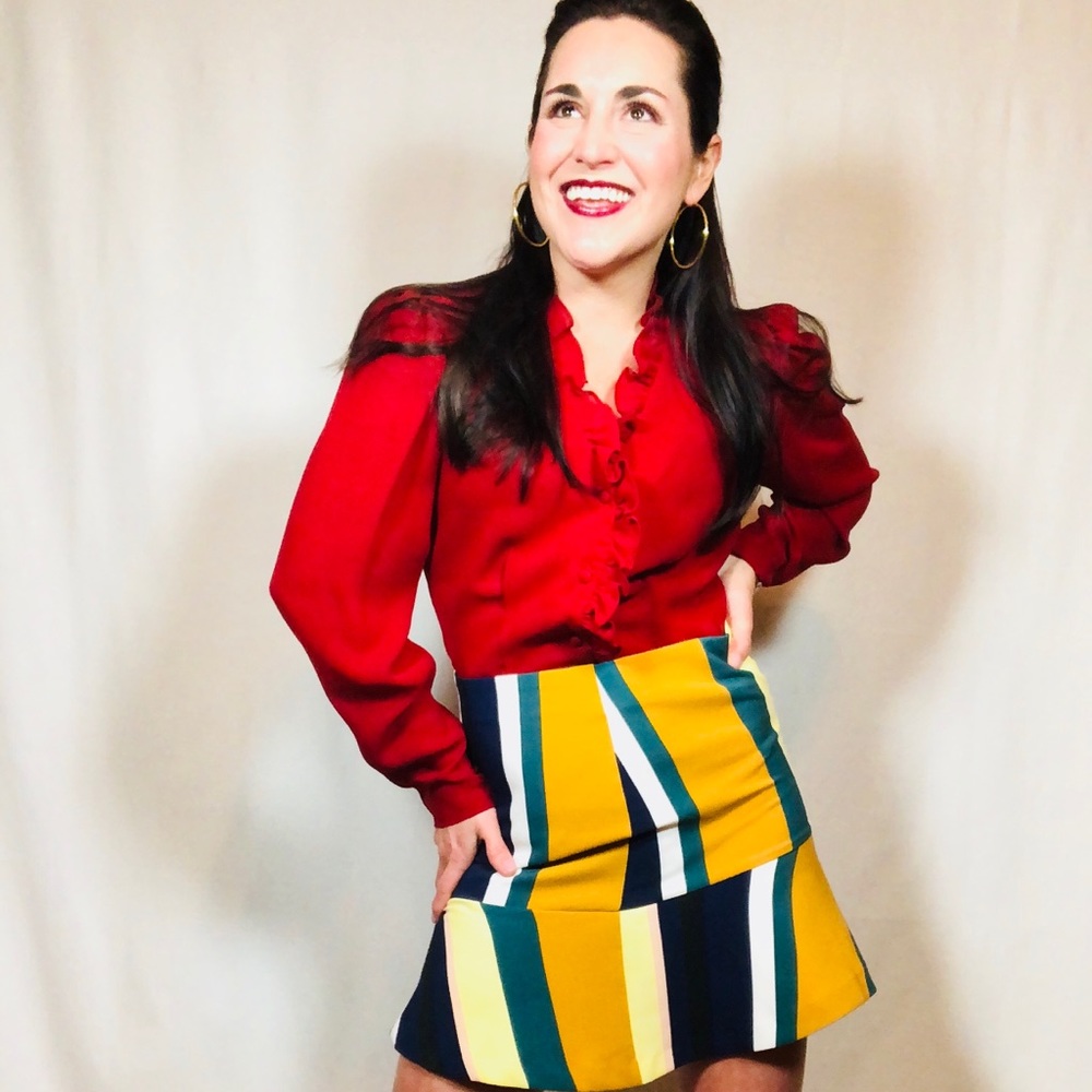 Zara Striped Skirt - Picture 1 of 6